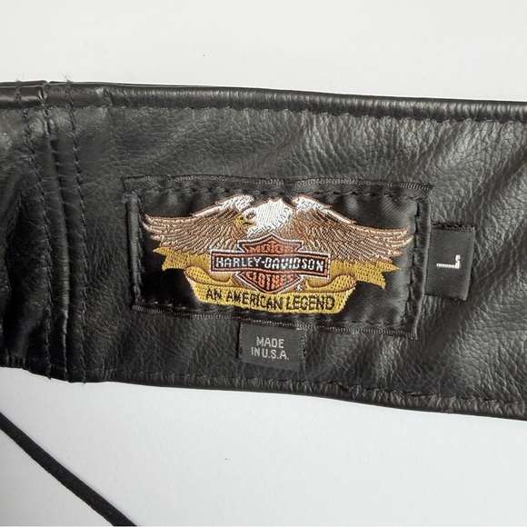 Men’s Genuine Harley Davidson USA Made Leather Chaps Size Large - Picture 4 of 16